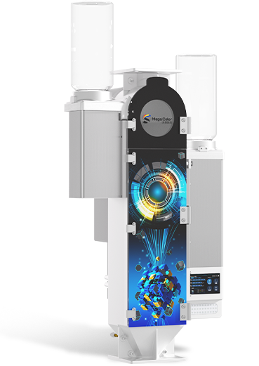 MegaColor 4th Generation dual-powder color powder dosing machine, front view